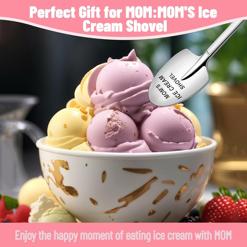 Chambom Gifts for Mom - Mom's Ice Cream Shovel, Stocking Stuffers for Mother, Stainless Steel Ice Cream Shovel for Christmas, Mothers Day, Birthday from Daughter Son - Image 4
